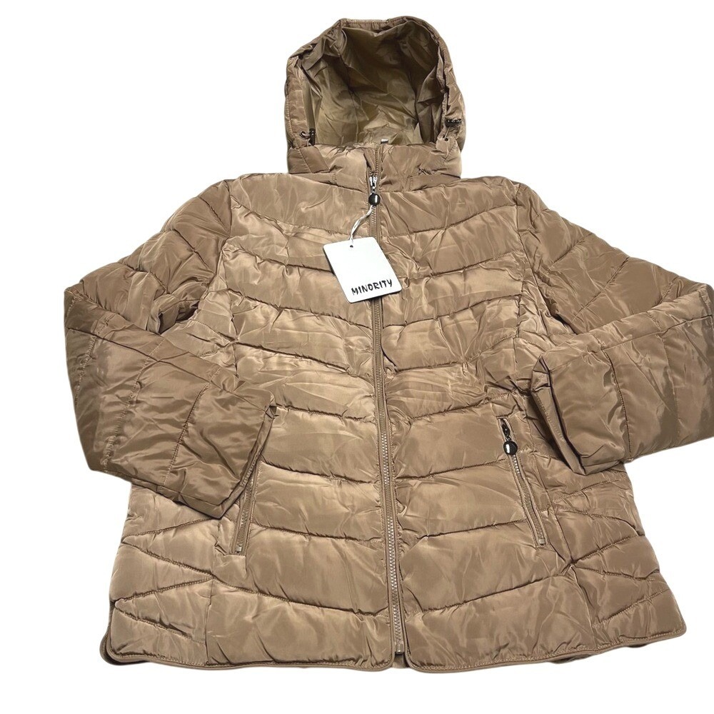 NWT gold puffer coat